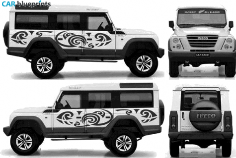 2009 Iveco Massif SUV blueprint