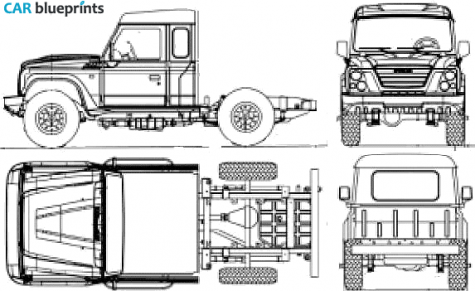 2009 Iveco Massif Chassis Truck blueprint