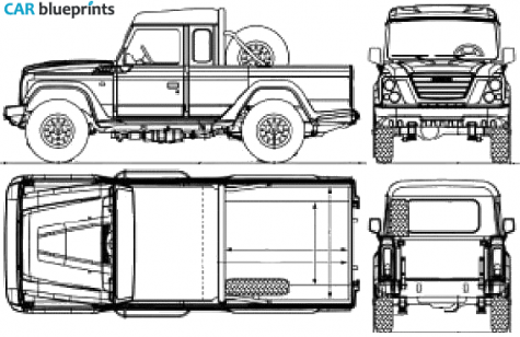 2009 Iveco Massif Pick-up blueprint