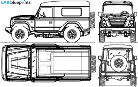 2009 Iveco Massif SWB SUV blueprint