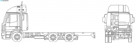 Iveco ML230 E28P Truck blueprint