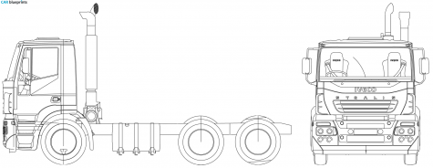 2002 Iveco Stralis AD10 6x4 Truck blueprint