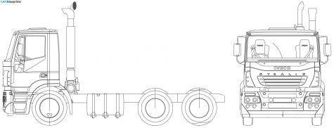 2002 Iveco Stralis AD13 6x4 Truck blueprint