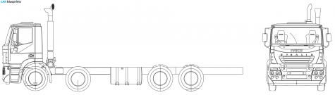 2002 Iveco Stralis AD13 8x4 Truck blueprint