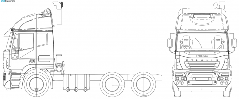 2002 Iveco Stralis AT10 6x4 Bus blueprint