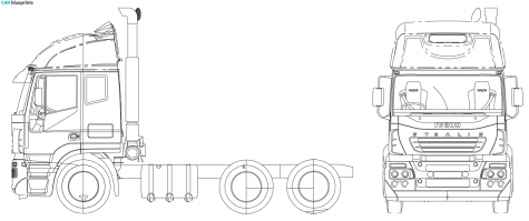 2002 Iveco Stralis AT13 6x4 Truck blueprint