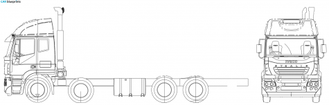 2002 Iveco Stralis AT13 8x4 Truck blueprint