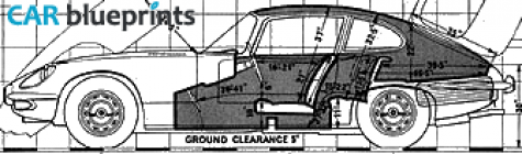 1971 Jaguar E-Type 53 v12 Coupe blueprint