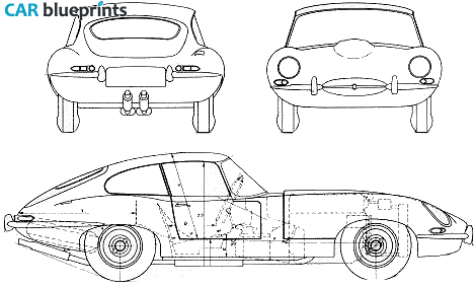 1977 Jaguar E-type Coupe blueprint