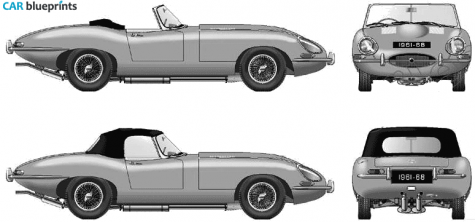 1961 Jaguar E-Type Roadster blueprint