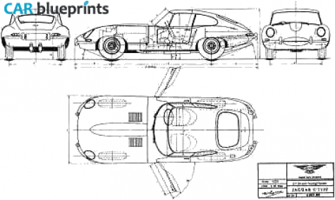 1977 Jaguar E-type Coupe blueprint