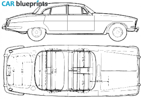 1961 Jaguar Mark X 4.2 Litre Sedan blueprint