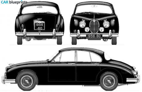 1960 Jaguar Mk II 34 Sedan blueprint