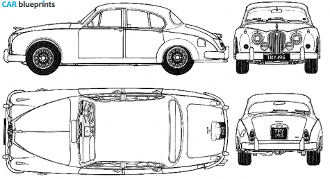 1968 Jaguar Mk II Sedan blueprint