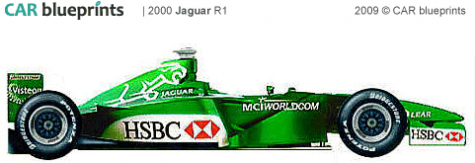 2000 Jaguar R1 F1 OW blueprint