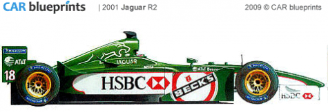 2001 Jaguar R2 F1 OW blueprint