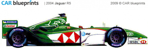 2004 Jaguar R5 F1 OW blueprint