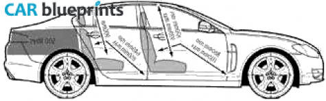 2008 Jaguar XF Sedan blueprint