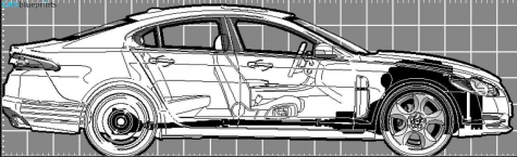 2009 Jaguar XF Supercharger Sedan blueprint