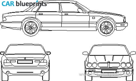 2005 Jaguar XJ-8 Sedan blueprint