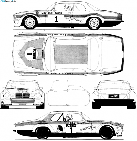 1976 Jaguar XJ12 Coupe blueprint