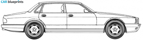 1995 Jaguar XJ6 Sedan blueprint