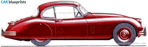 1957 Jaguar XK 150 FHC Coupe blueprint