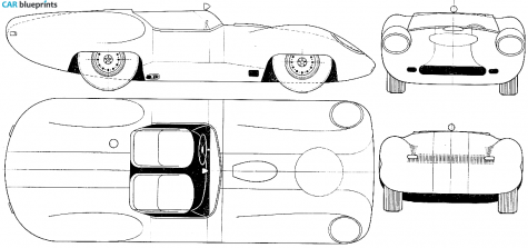 1959 Jaguar Lister GT Cabriolet blueprint