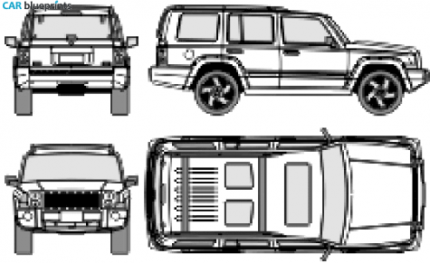 2006 Jeep Commander SUV blueprint