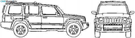 2007 Jeep Commander SUV blueprint