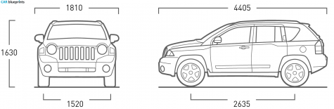 2007 Jeep Compass SUV blueprint