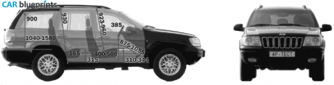 2004 Jeep Grand Cherokee SUV blueprint