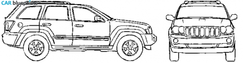 2007 Jeep Grand Cherokee SUV blueprint