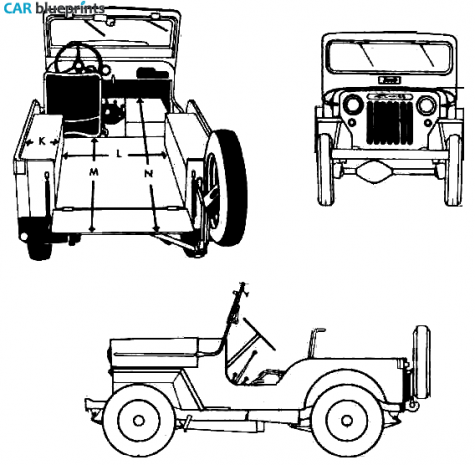 1965 Jeep Hotchkiss SUV blueprint