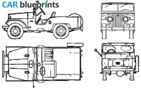 1956 Jeep IKA SUV blueprint