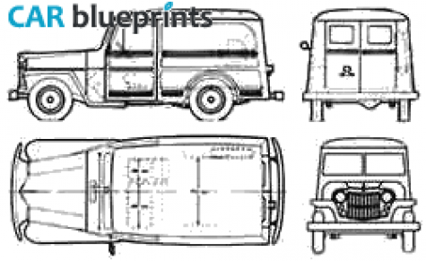 1959 Jeep IKA Utilitario Wagon blueprint