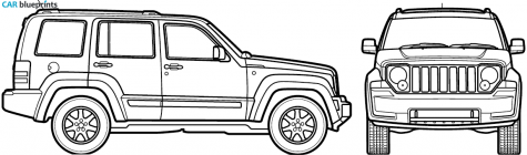 2008 Jeep Liberty SUV blueprint