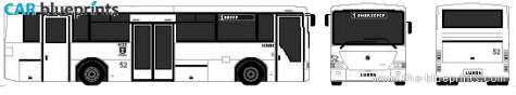 2003 Jelcz L100I Bus blueprint