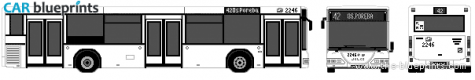 2005 Jelcz M125M Bus blueprint