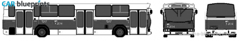 2005 Jelcz PR100M Bus blueprint