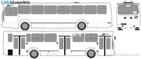 Jelcz PR110 Bus blueprint