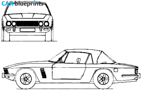 1974 Jensen Interceptor Convertible Cabriolet blueprint