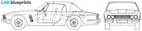 1974 Jensen Interceptor Convertible Cabriolet blueprint