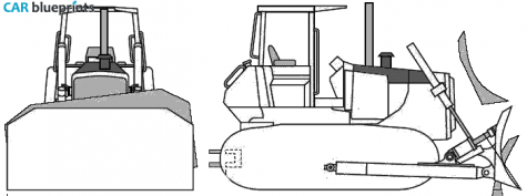 John Deere 850C Crawler Dozer Tractor blueprint