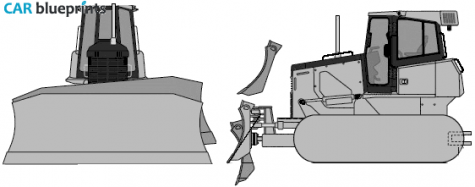 John Deere 850J Crawler Dozer Tractor blueprint