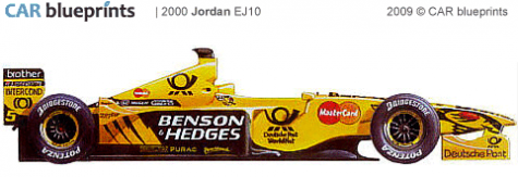 2000 Jordan EJ10 F1 OW blueprint