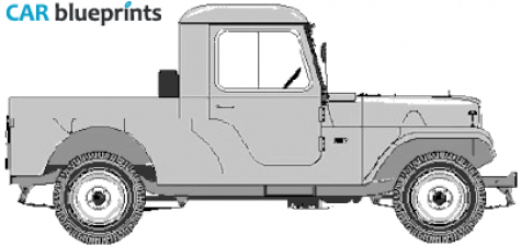 1955 Kaiser Jeep CJ-6 Hardtop Pick-up blueprint