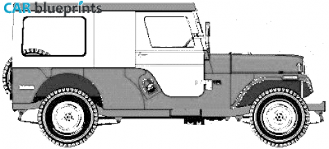 1955 Kaiser Jeep CJ-6 Universal SUV blueprint