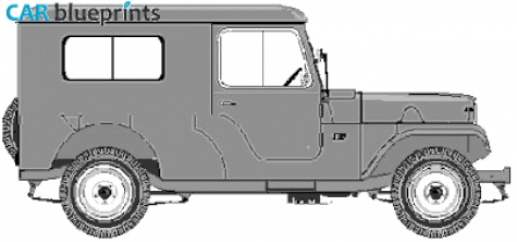 1955 Kaiser Jeep CJ-6 SUV blueprint