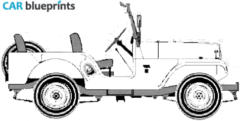 1965 Kaiser Jeep DJ-5 SUV blueprint